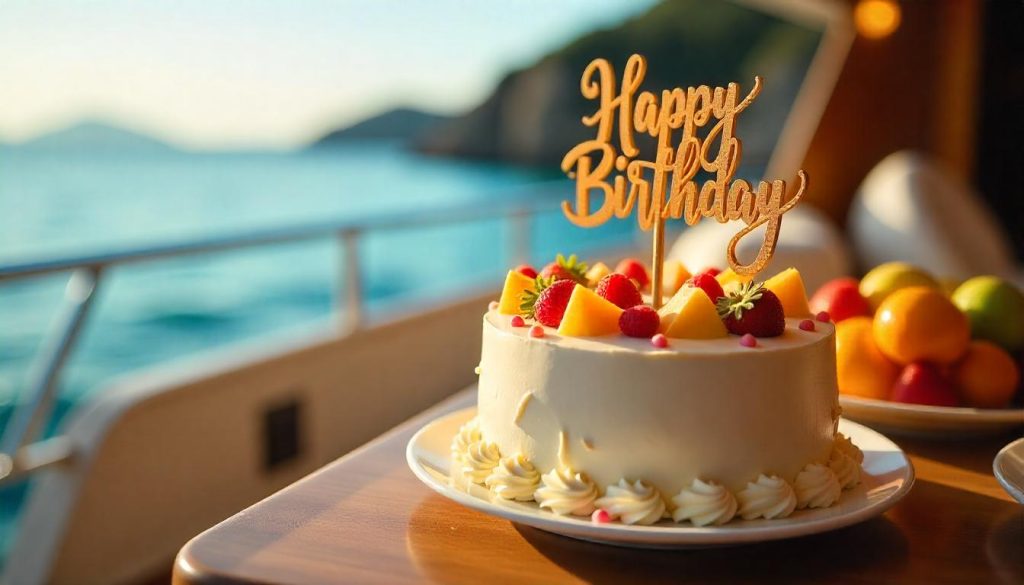 Yacht charter birthday cake